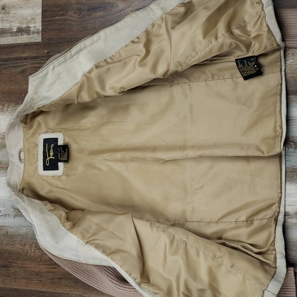 Fabio Vintage Genuine Leather Suede and Sweater Sleeve Jacket Size Large - Picture 4 of 6